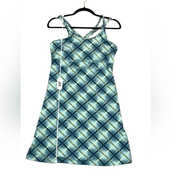 Title Nine plaid double spaghetti strap mini dress built in bra small athleisure - Picture 7 of 10